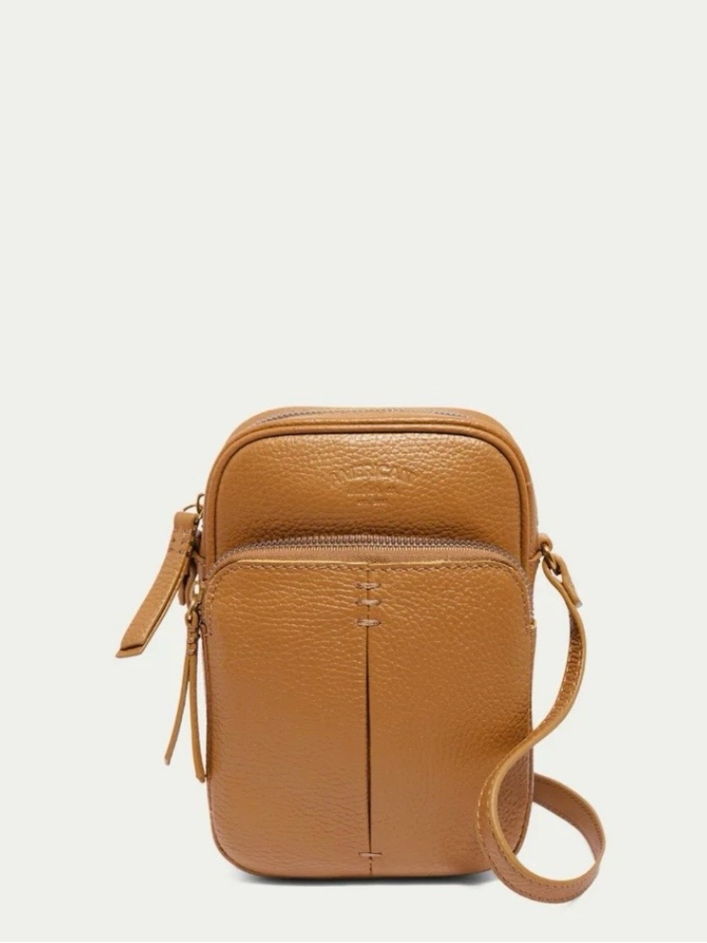 American Leather Co. Cleveland Crossbody Cafe Latte